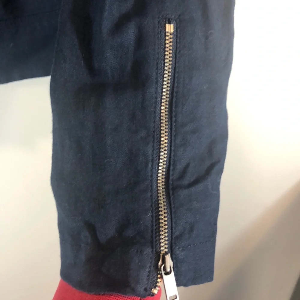 Banana Republic linen blend Moto jacket.